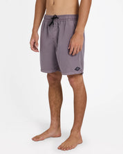 BILLABONG MENS ALL DAY OVERDYE LAYBACK 17" BOARDSHORTS - STEEL PURPLE