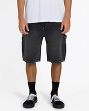 BILLABONG MENS BAD DOG DENIM SHORTS – WASHED BLACK