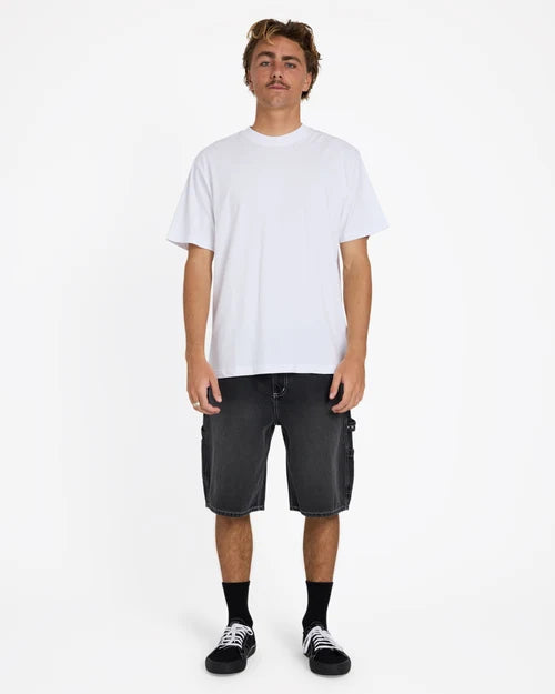 BILLABONG MENS BAD DOG DENIM SHORTS – WASHED BLACK