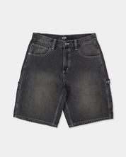 BILLABONG MENS BAD DOG DENIM SHORTS – WASHED BLACK