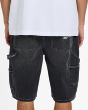 BILLABONG MENS BAD DOG DENIM SHORTS – WASHED BLACK