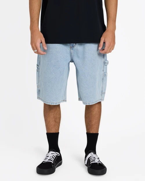 BILLABONG MENS BAD DOG DENIM SHORTS – WASHED INDIGO