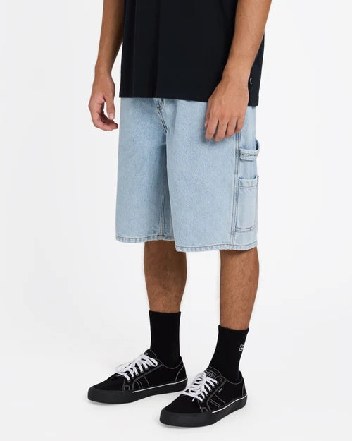 BILLABONG MENS BAD DOG DENIM SHORTS – WASHED INDIGO