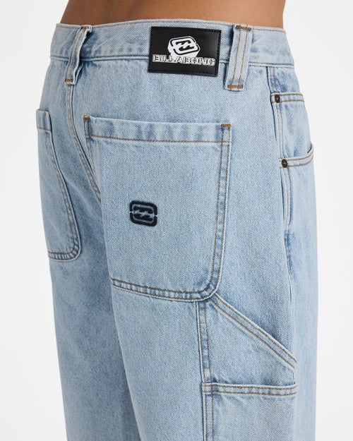 BILLABONG MENS BAD DOG DENIM SHORTS – WASHED INDIGO