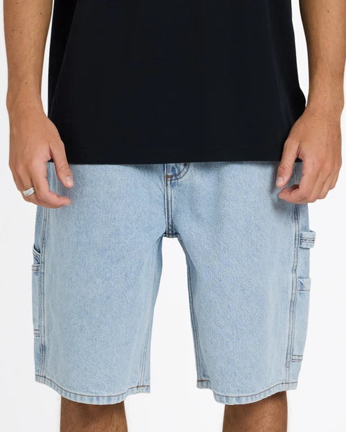 BILLABONG MENS BAD DOG DENIM SHORTS – WASHED INDIGO