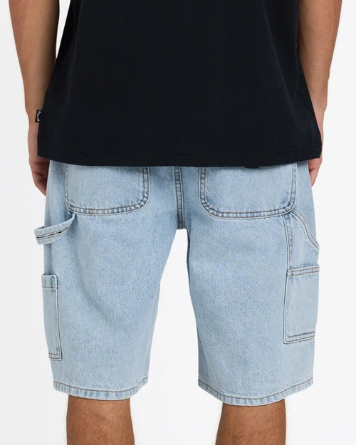 BILLABONG MENS BAD DOG DENIM SHORTS – WASHED INDIGO