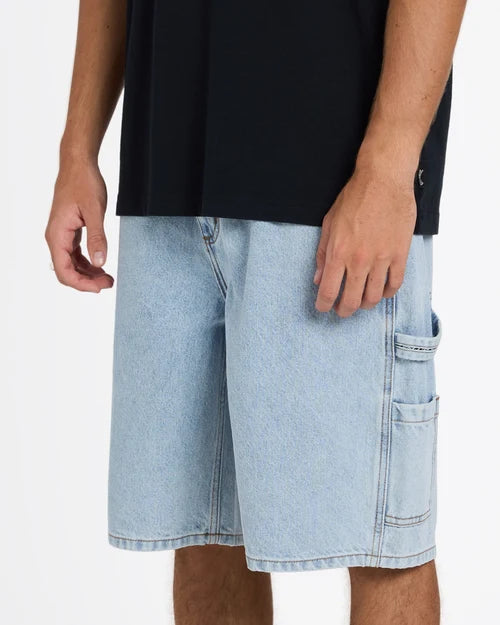 BILLABONG MENS BAD DOG DENIM SHORTS – WASHED INDIGO