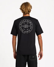 BILLABONG MENS BIG WAVE DAZ SHORT SLEEVE RASH VEST – BLACK