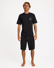 BILLABONG MENS BIG WAVE DAZ SHORT SLEEVE RASH VEST – BLACK