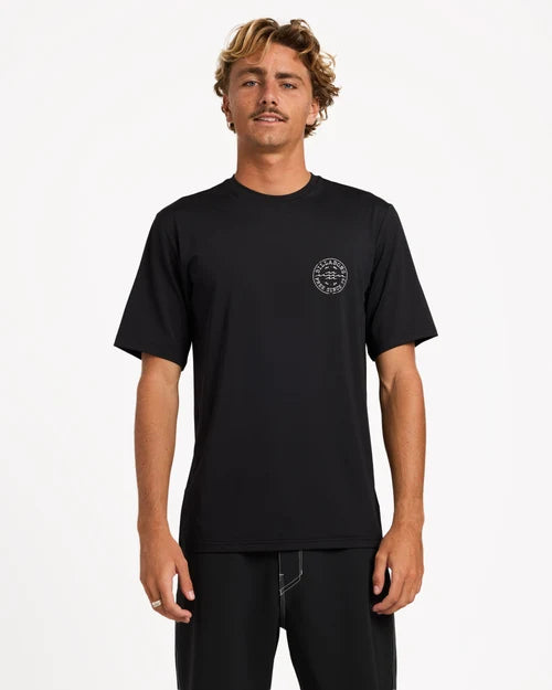 BILLABONG MENS BIG WAVE DAZ UPF 50 RASHGUARD – BLACK