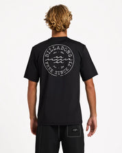 BILLABONG MENS BIG WAVE DAZ UPF 50 RASHGUARD – BLACK