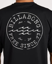 BILLABONG MENS BIG WAVE DAZ UPF 50 RASHGUARD – BLACK