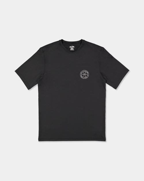 BILLABONG MENS BIG WAVE DAZ UPF 50 RASHGUARD – BLACK
