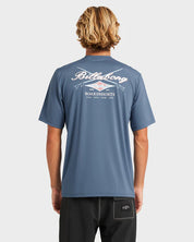 BILLABONG MENS CROSSBOARDS RASH VEST – REAL TEAL