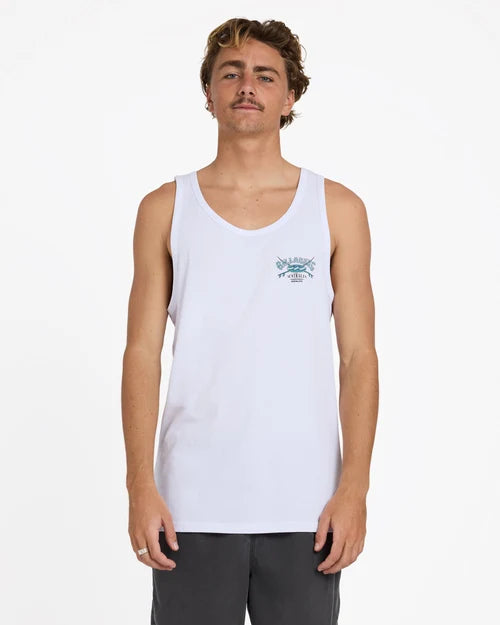 BILLABONG MENS CROSSBOARDS TANK TOP – WHITE