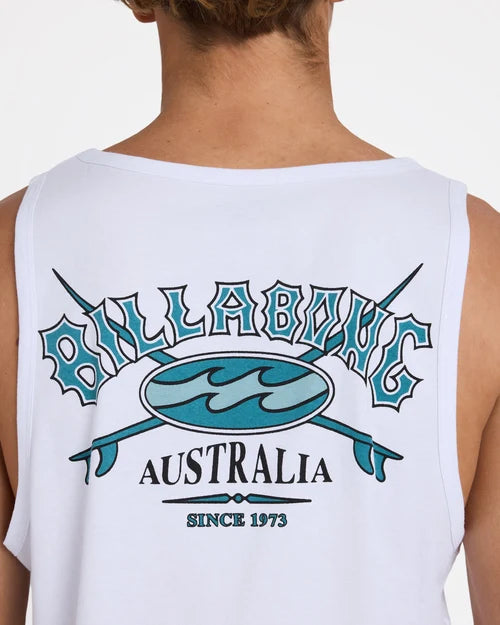 BILLABONG MENS CROSSBOARDS TANK TOP – WHITE