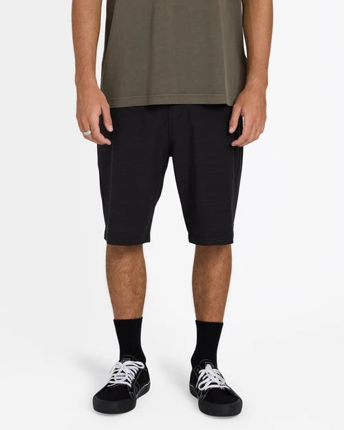 BILLABONG MENS CROSSFIRE 21" HYBRID SHORTS – BLACK