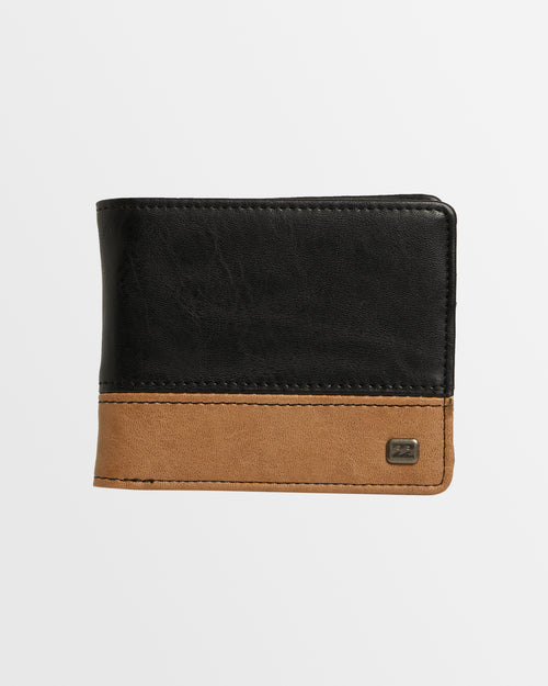 BILLABONG MENS DIMENSION WALLET – BLACK/TAN