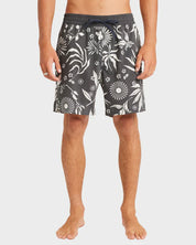 BILLABONG MENS GOOD TIMES LAYBACK 16" BOARDSHORTS ELASTIC WAIST SURF SHORTS – DARK NAVY