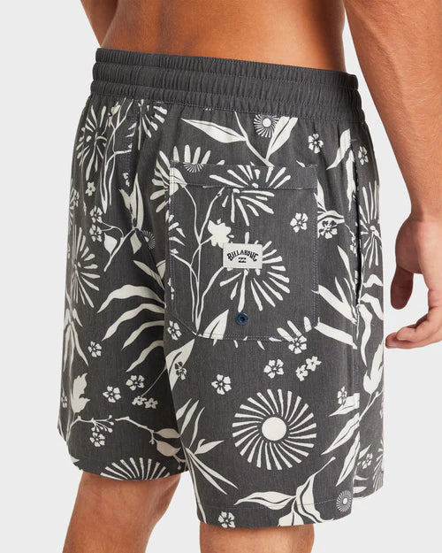 BILLABONG MENS GOOD TIMES LAYBACK 16" BOARDSHORTS ELASTIC WAIST SURF SHORTS – DARK NAVY
