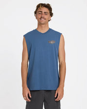 BILLABONG MENS HERITAGE ARCH MUSCLE TOP – CHINA BLUE