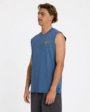 BILLABONG MENS HERITAGE ARCH MUSCLE TOP – CHINA BLUE
