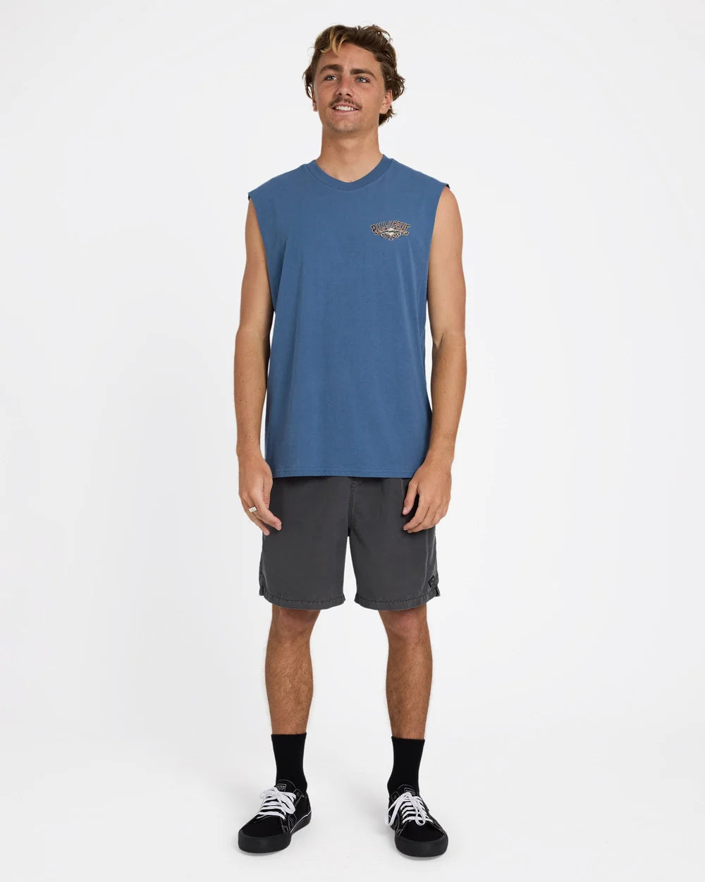 BILLABONG MENS HERITAGE ARCH MUSCLE TOP – CHINA BLUE