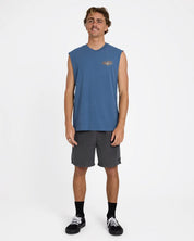 BILLABONG MENS HERITAGE ARCH MUSCLE TOP – CHINA BLUE