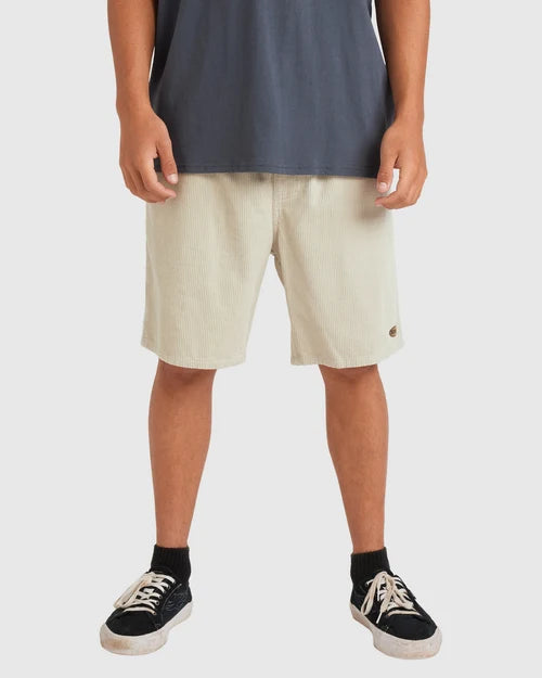BILLABONG MENS LARRY CORDUROY 18" WALKSHORTS – STONE