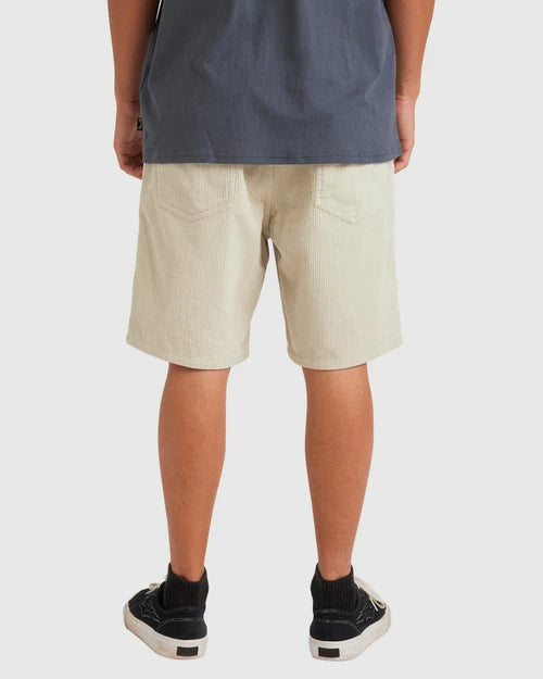 BILLABONG MENS LARRY CORDUROY 18" WALKSHORTS – STONE