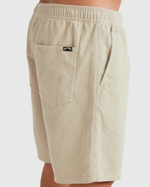 BILLABONG MENS LARRY CORDUROY 18" WALKSHORTS – STONE