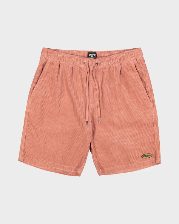 BILLABONG MENS LARRY CORDUROY 18 WALKSHORTS DUSTY ROSE COASTAL SHORTS