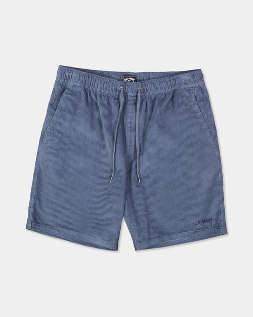 BILLABONG MENS LARRY CORDUROY WALKSHORTS – CHINA BLUE