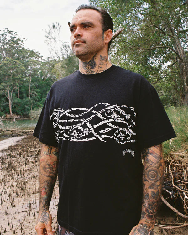 BILLABONG MENS OTIS MANGROVE T-SHIRT CASUAL SURF TEE – BLACK