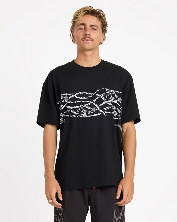 BILLABONG MENS OTIS MANGROVE T-SHIRT CASUAL SURF TEE – BLACK