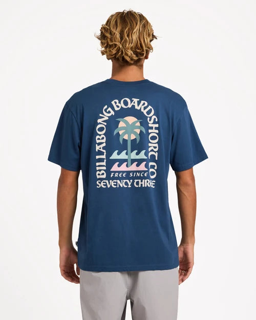 BILLABONG MENS PORTAL PREMIUM T-SHIRT – DARK DENIM