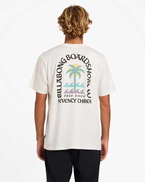 BILLABONG MENS PORTAL PREMIUM T-SHIRT – OFF WHITE