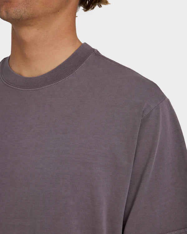 BILLABONG MENS PREMIUM WAVE WASH T SHIRT STEEL PURPLE SURF TEE