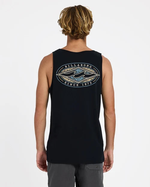 BILLABONG MENS ROTAR DIAMOND TANK TOP – BLACK