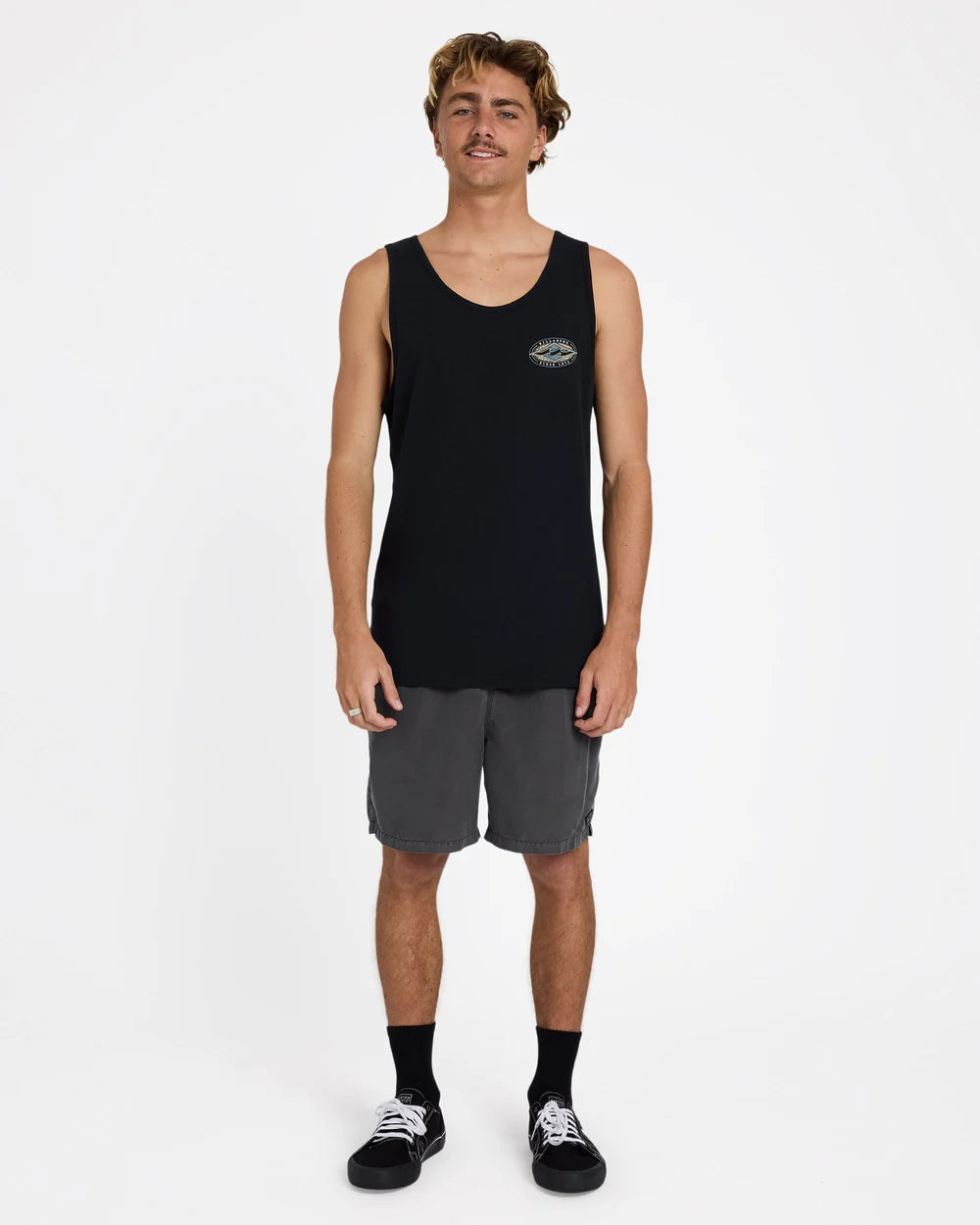 BILLABONG MENS ROTAR DIAMOND TANK TOP – BLACK