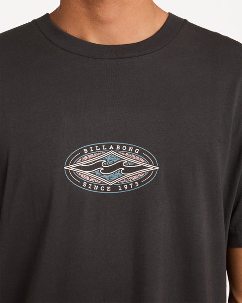 BILLABONG MENS ROTOR DIAMOND PREMIUM T-SHIRT – RAVEN