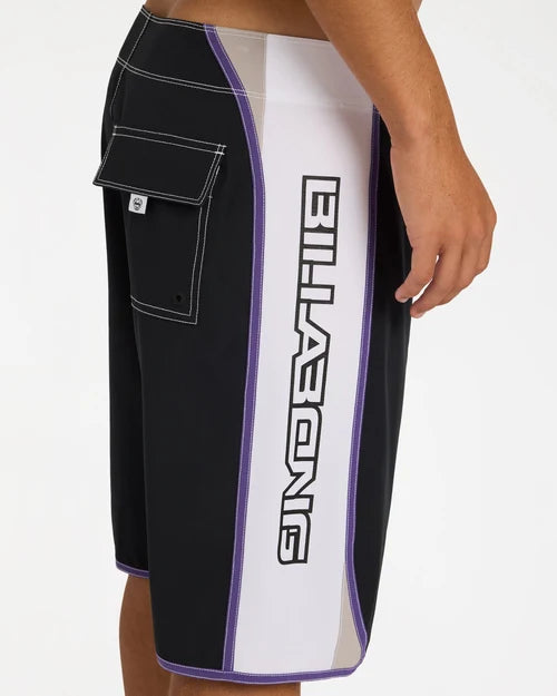 BILLABONG MENS SPEC DBAH BIO WAVE PRO 21" BOARDSHORTS – BLACK/WHITE