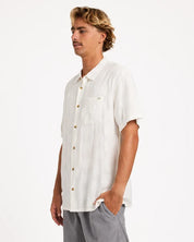 BILLABONG MENS SUNDAYS JACQUARD SHORT SLEEVE SHIRT – OFF WHITE