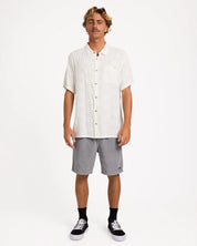 BILLABONG MENS SUNDAYS JACQUARD SHORT SLEEVE SHIRT – OFF WHITE