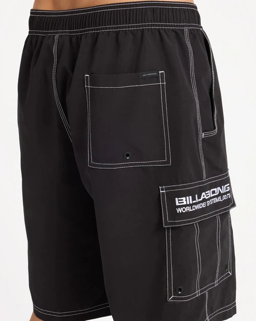 BILLABONG MENS THROW ON 22" BOARDSHORTS – BLACK