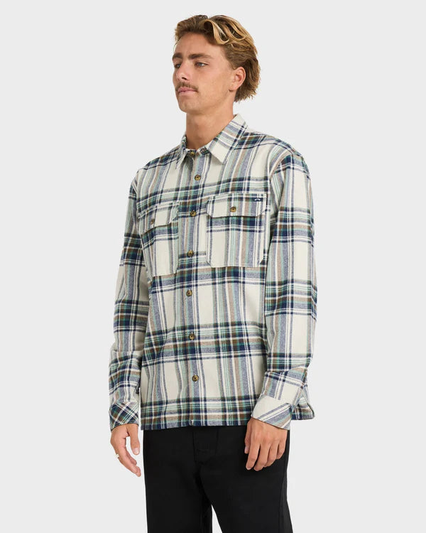 BILLABONG OFFSHORE LONG SLEEVE FLANNEL SHIRT OATMEAL