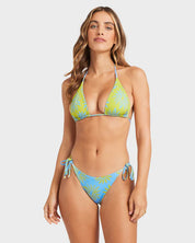 BILLABONG OLE SOLEIL REVERSIBLE WOMENS REMI TRIANGLE BIKINI TOP TIDAL BLUE