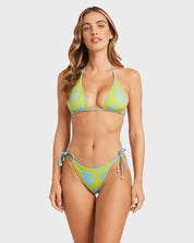 BILLABONG OLE SOLEIL REVERSIBLE WOMENS TIE SIDE HIKE BIKINI BOTTOM TIDAL BLUE