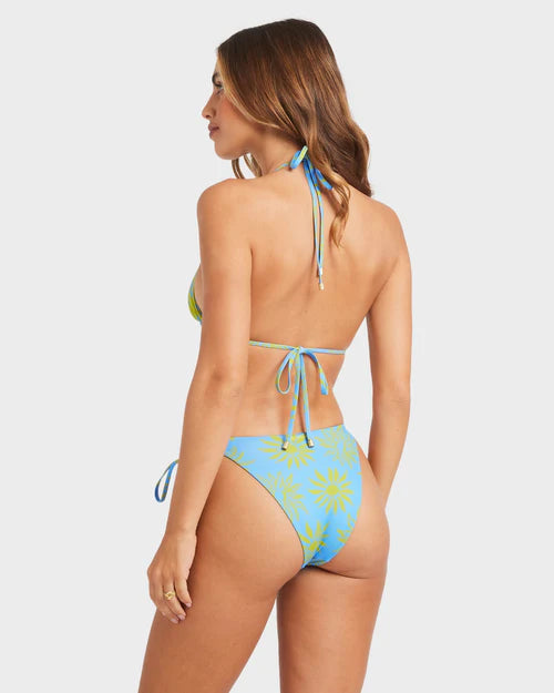 BILLABONG OLE SOLEIL REVERSIBLE WOMENS TIE SIDE HIKE BIKINI BOTTOM TIDAL BLUE