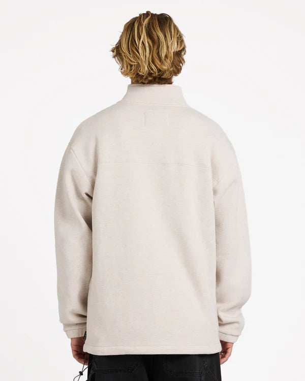 BILLABONG OTIS KING PRAWN QUARTER ZIP FLEECE PULLOVER